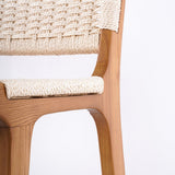 Scandinavian Woven Bar Stool – Solid Wood & Natural Rope Seat - StoolTopia