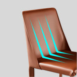 Sleek Modern Leather Dining Chair - Elegant and Durable - StoolTopia