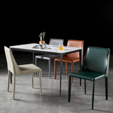 Sleek Modern Leather Dining Chair - Elegant and Durable - StoolTopia