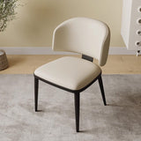 Sleek Sophistication: Premium Upholstered Dining Chair with Black Tapered Legs for Modern Interiors - StoolTopia