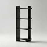 Solid Wood 4 - Tier Bookcase | Reversible Side Panel, Compact Freestanding Shelf - StoolTopia