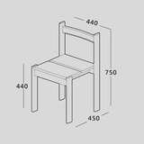 Solid Wood Minimalist Dining Chair - StoolTopia