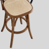 Swivel Chair Furniture Supplier Retro Solid Wood Swivel Bar Stool Bar Chair with Arms for Hotel/bar/ Restaurant - StoolTopia