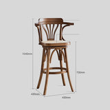 Swivel Chair Furniture Supplier Retro Solid Wood Swivel Bar Stool Bar Chair with Arms for Hotel/bar/ Restaurant - StoolTopia