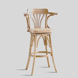 Vintage Bentwood Bar Stool - Elegant and Sturdy with Rattan Seat - StoolTopia