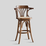 Vintage Bentwood Bar Stool - Elegant and Sturdy with Rattan Seat - StoolTopia