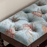Vintage Floral Upholstered Shoe Storage Bench - StoolTopia