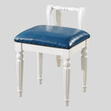 Vintage Hand - Carved Solid Wood Vanity Chair - European Style Accent Stool - StoolTopia