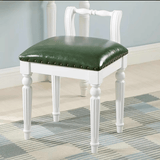 Vintage Hand - Carved Solid Wood Vanity Chair - European Style Accent Stool - StoolTopia