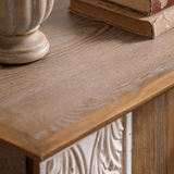 Vintage Leaf Carved Side Cabinet – 75cm - StoolTopia
