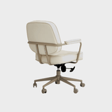Vintage Leather Swivel Office Chair - Adjustable Height with 360° Rotation - StoolTopia