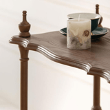 Vintage Solid Wood Open Shelf – Carved Display Rack with Tiered Storage - StoolTopia