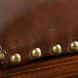 Vintage Tufted Leather Storage Bench with Cabinet Doors - StoolTopia